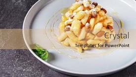  Presentation with almonds - Amazing PPT layouts having tatar-dessert-chak-chak backdrop and a coral colored foreground