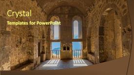  Presentation with monastery - Amazing presentation theme having tatev-monastery-landmark-of-syunik backdrop and a tawny brown colored foreground