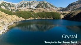  Presentation with route - Beautiful PPT layouts featuring tateyama alpine route beautiful lake backdrop and a ocean colored foreground