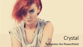  Presentation with retro - PPT theme with tatouage - retro photo of young tattooed background and a lemonade colored foreground