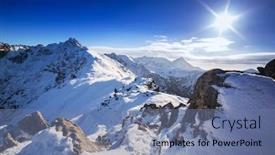  Presentation with time - Audience pleasing PPT theme consisting of tatra mountains in snowy winter time kasprowy wierch poland backdrop and a seafoam green colored foreground