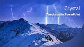  Presentation with mountains - Beautiful PPT layouts featuring tatra-mountains-with-kasprowy-wierch backdrop and a cobalt blue colored foreground