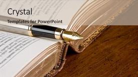  Presentation with poetry - Presentation theme having tattered edge - old poetry book background and a soft green colored foreground