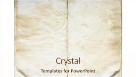  Presentation with blank old book - Theme enhanced with tattered edge - open old blank exercise book background and a cream colored foreground