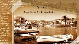  Presentation with old album - Colorful presentation theme enhanced with tattered edge - retro photo-album with old photo backdrop and a yellow colored foreground