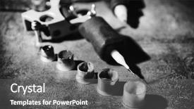  Presentation with tattoo - Beautiful slide deck featuring tattoo machine and tattoo supplies backdrop and a gray colored foreground