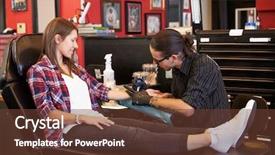  Presentation with henna tattoo - Beautiful PPT layouts featuring tattoo on arm in parlor backdrop and a  colored foreground