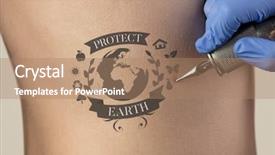  Presentation with recycle - Slides having tattooing recycle for a better background and a  colored foreground