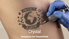  Presentation with recycle - Amazing slide set having tattooing recycle for a better backdrop and a coral colored foreground