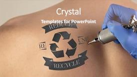  Presentation with recycle - PPT layouts with tattooing recycle for a better background and a coral colored foreground