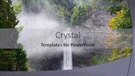  Presentation with drop - Beautiful slide deck featuring taughannock-falls-near-ithaca-new backdrop and a light gray colored foreground