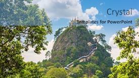  Presentation with math division - Colorful PPT theme enhanced with taung-kalat-monastery-at-mt backdrop and a light blue colored foreground