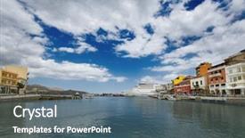  Presentation with antique crete - Presentation theme consisting of city tavern - agios nicolaos - crete background and a  colored foreground
