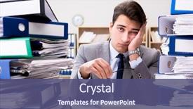  Presentation with busy work - PPT layouts featuring tax - busy businessman under stress due background and a ocean colored foreground