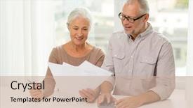  Presentation with business calculator - Slide deck consisting of tax - family business savings age background and a soft green colored foreground