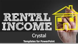 Presentation with income tax - Beautiful theme featuring tax - hand writing the text rental backdrop and a dark gray colored foreground