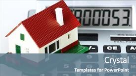  Presentation with estate tax - PPT theme consisting of tax - house and calculator real estate background and a ocean colored foreground