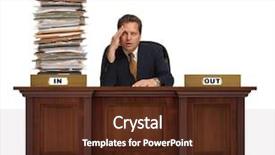  Presentation with corporate - Colorful slides enhanced with inbox - -box on a corporate deskwith backdrop and a tawny brown colored foreground