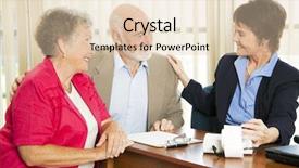  Presentation with estate tax - Beautiful PPT layouts featuring real estate tax - senior couple gets good news backdrop and a lemonade colored foreground