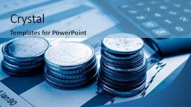  Presentation with stock bank accounting and book - Slide set featuring stock market finance account report background and a light blue colored foreground