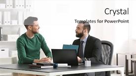  Presentation with consulting - Amazing slide deck having  backdrop and a  colored foreground