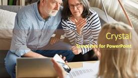  Presentation with senior care - PPT theme enhanced with tax-advisor-or-financial-advisor background and a tawny brown colored foreground