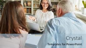  Presentation with senior care - Presentation theme featuring tax-advisors-or-financial-advisors background and a light blue colored foreground