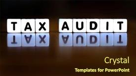  Presentation with irs - PPT theme with tax-audit-spelled-out background and a wine colored foreground