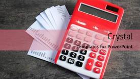  Presentation with attorney - Beautiful PPT theme featuring tax bills and red calculator backdrop and a  colored foreground