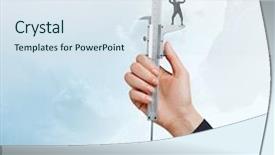  Presentation with burden - Beautiful PPT layouts featuring tax burden - close up of male hand backdrop and a sky blue colored foreground