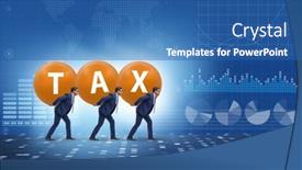  Presentation with burden - Presentation theme with tax-burden-concept-with-businessmen background and a  colored foreground