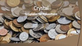  Presentation with different country food culture - Colorful theme enhanced with tax changes - pile of old coins backdrop and a coral colored foreground