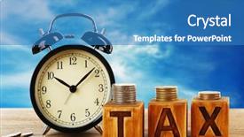  Presentation with tax planning - Colorful theme enhanced with tax concept tax time backdrop and a teal colored foreground