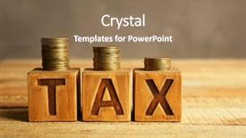  Presentation with tax - Theme with tax concept with cubes background and a coral colored foreground