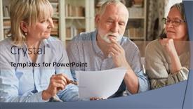  Presentation with pension - Slide deck having tax-consultants-and-seniors-look background and a coral colored foreground