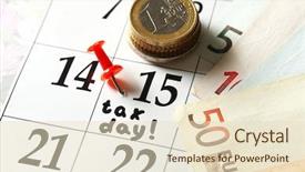  Presentation with tax day - Beautiful presentation theme featuring tax day in the calendar backdrop and a lemonade colored foreground