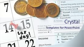  Presentation with tax day - Amazing presentation theme having tax day written and pinned backdrop and a sky blue colored foreground