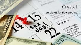  Presentation with tax day - Amazing theme having tax day written and pinned backdrop and a light gray colored foreground