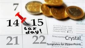  Presentation with tax day - Presentation theme having tax day written and pinned background and a white colored foreground