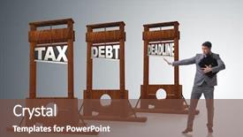  Presentation with late - Slide set having tax debt concept with late background and a tawny brown colored foreground