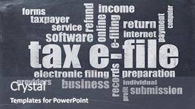  Presentation with tax - PPT layouts consisting of tax e-file electronic filing background and a gray colored foreground