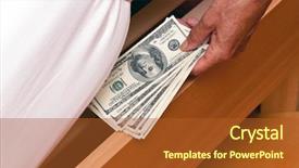  Presentation with hidden - Amazing theme having tax evasion - many dollar bills are hidden backdrop and a red colored foreground