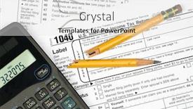  Presentation with calculator - Theme featuring tax-form-calculator-broken-pencil background and a white colored foreground