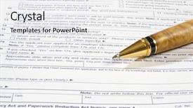  Presentation with tax e filing - Cool new PPT theme with tax form ready for april backdrop and a  colored foreground
