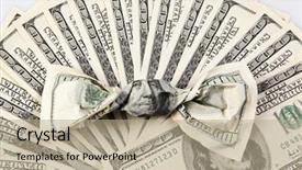  Presentation with dollar - Colorful theme enhanced with tax free - many different dollar bamnotes american backdrop and a mint green colored foreground