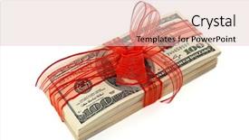  Presentation with banknotes - Cool new presentation theme with tax free - u s dollars banknotes backdrop and a lemonade colored foreground