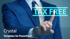 Presentation with tax - Slide deck enhanced with tax-free-shopping-concept background and a ocean colored foreground