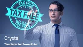  Presentation with tax - Slides with tax-free-shopping-concept background and a teal colored foreground