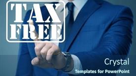  Presentation with free - Slide set with tax-free-shopping-concept background and a ocean colored foreground