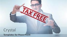  Presentation with tax - Theme enhanced with tax-free-shopping-concept background and a light blue colored foreground